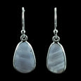 Blue Lace Agate Sterling Silver Dangle Earrings