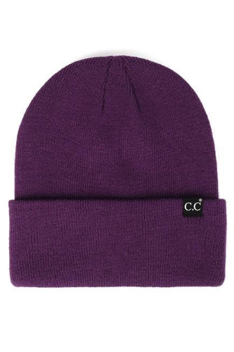 Solid Cuff Beanie Hat (Multiple Colors)