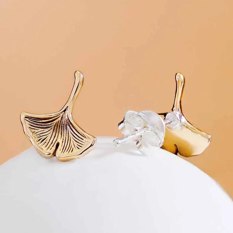 Ginkgo Stud Earrings