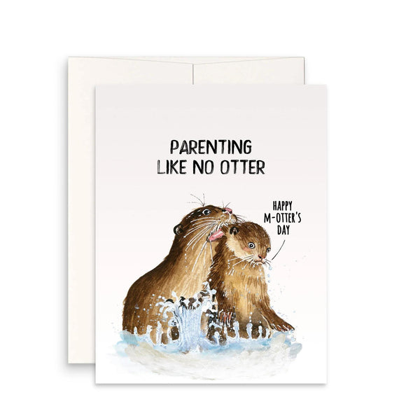Otter Mom Kid Mother's Day Card