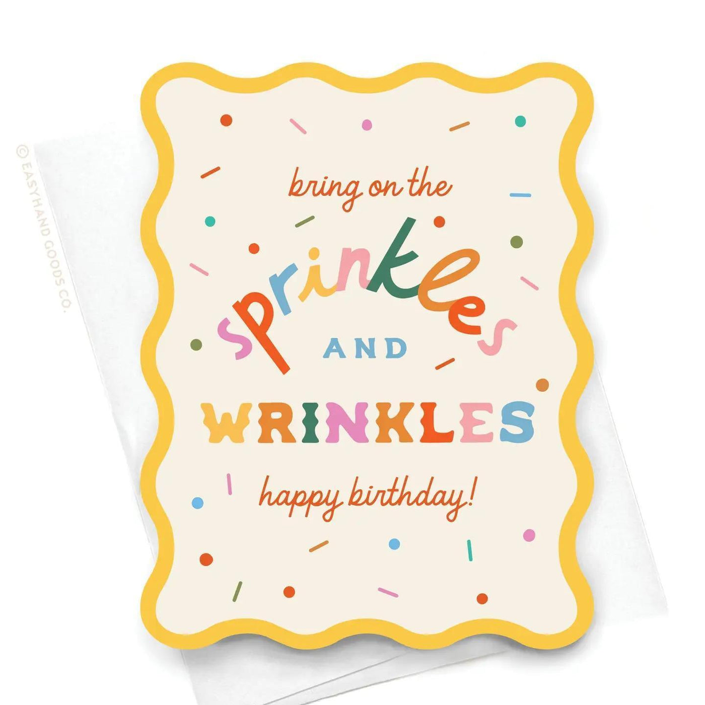 Sprinkles and Wrinkles Wavy Die Cut Notecard
