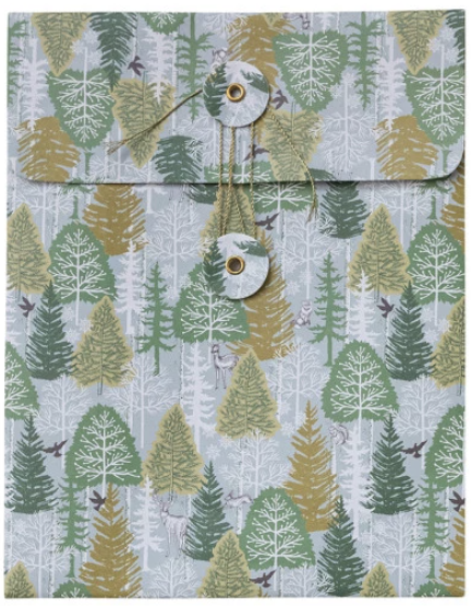 Paper Gift Bag with Holiday Pattern