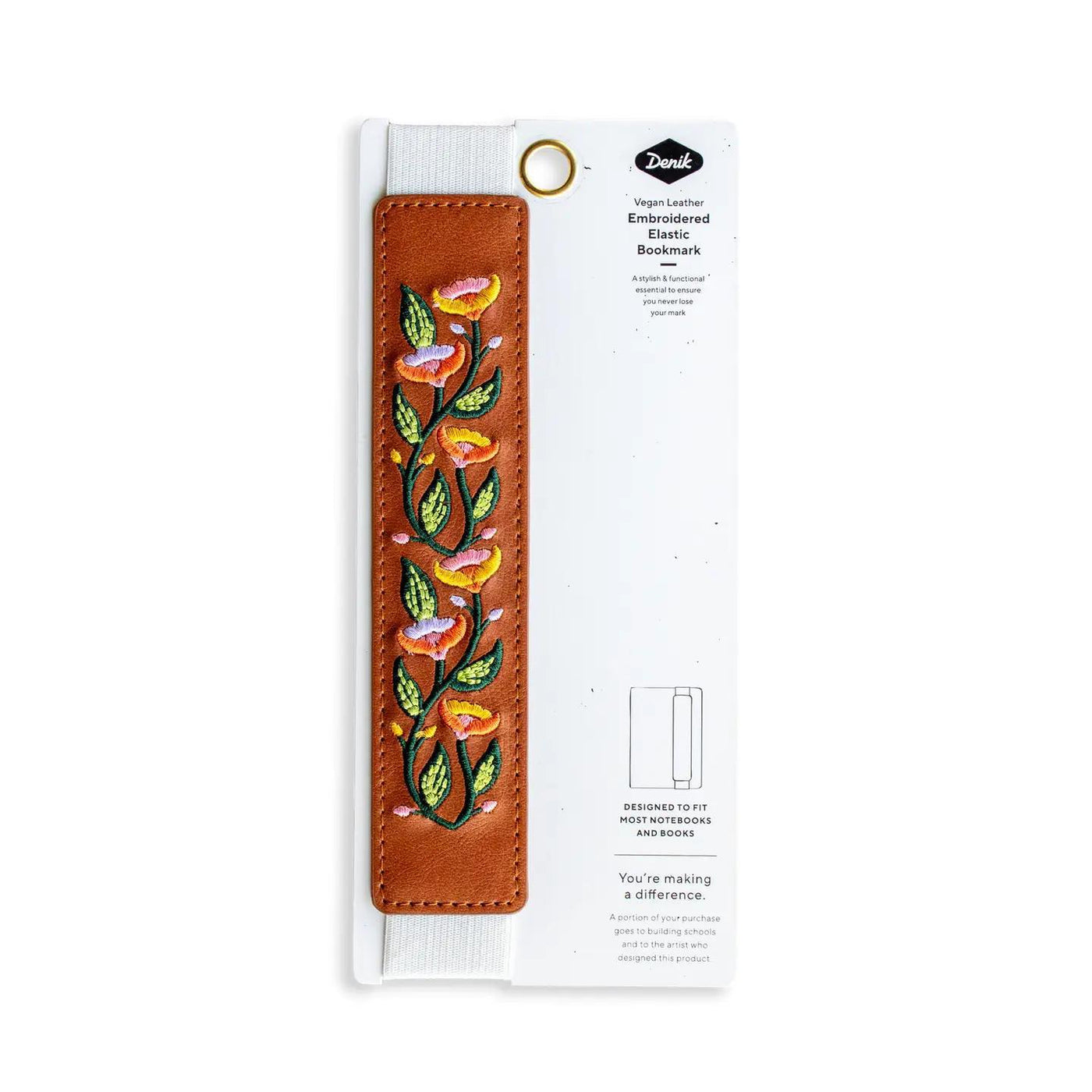 Molina Vine Embroidered Elastic Bookmark