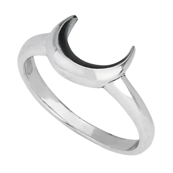 Sterling Silver Crescent Moon Ring