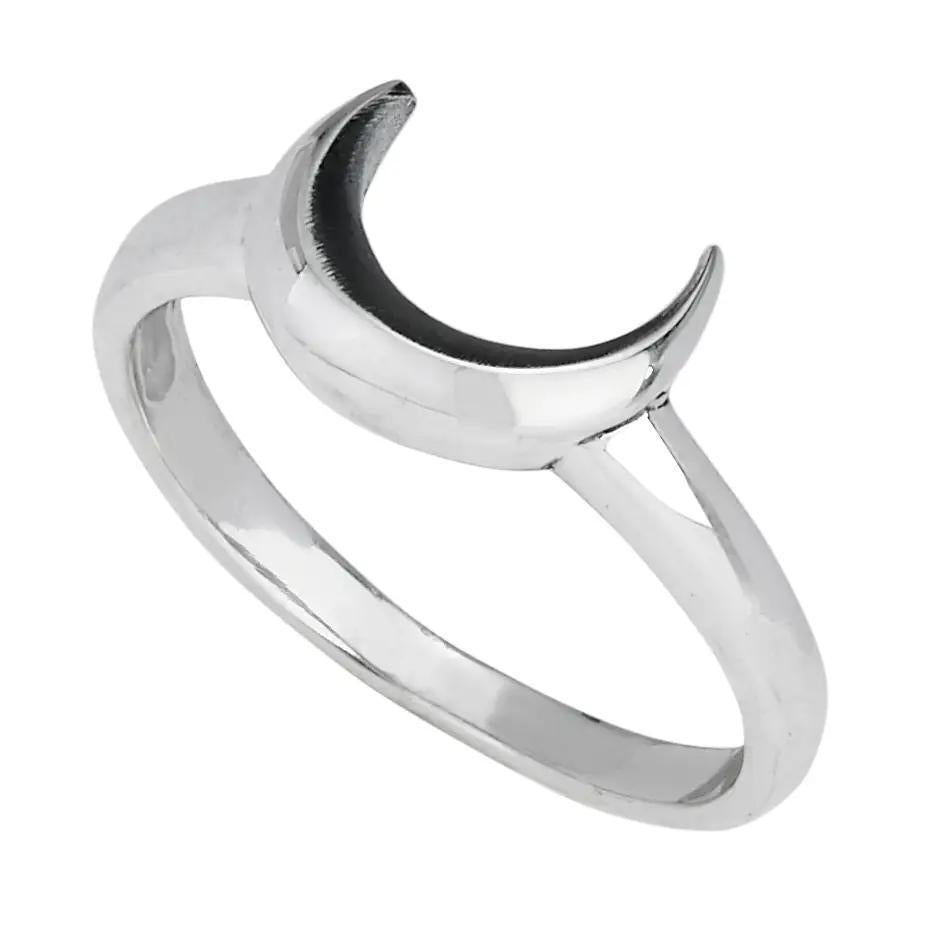 Sterling Silver Crescent Moon Ring