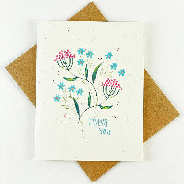 Thank You Dainty Floral Greeting Card