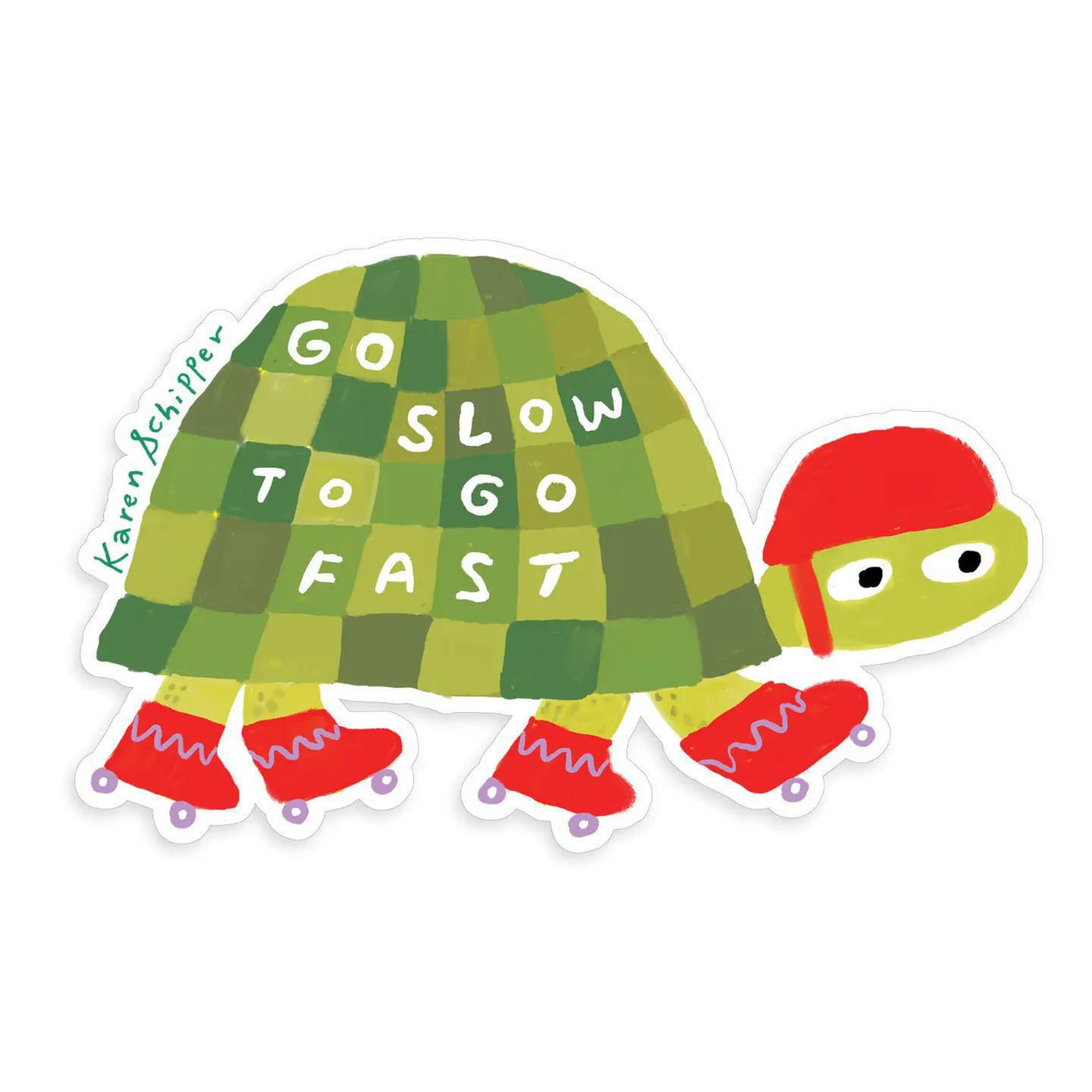 Rollerskate Turtle Sticker