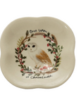 Stoneware Pedestal Dish with Forest Animals