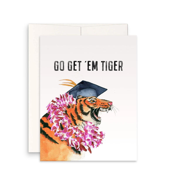 Go Get Em Tiger Graduation Card