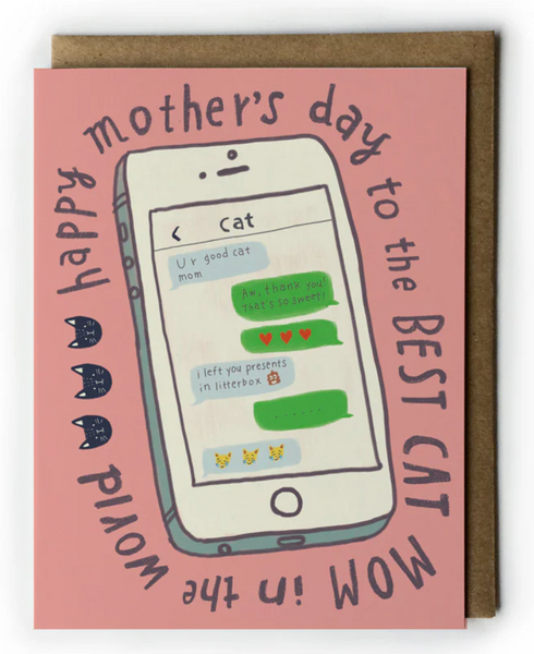 Cat Text Mother's Day Card