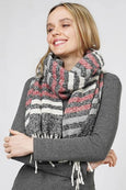 Multi Color Stripe Fringe Scarf (3 Colorways)