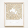 Madison Wisconsin Painted Map 8x10 (3 Versions)