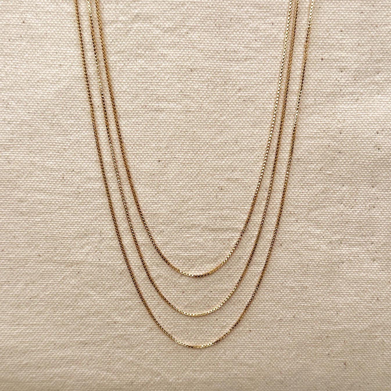 Box Chain Gold Necklace