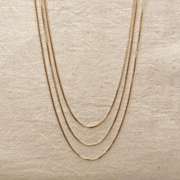 Box Chain Gold Necklace