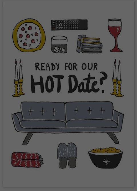 Hot Date Love, Anniversary & Valentine & Friendship Card