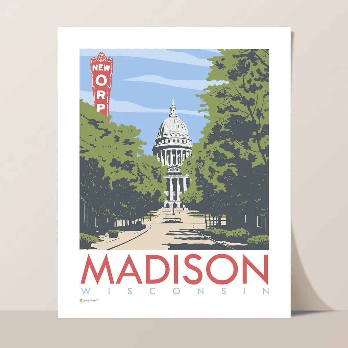 Madison Capitol State Street Print