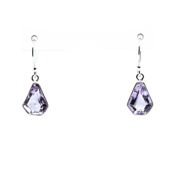 Amethyst Dangle Earrings set in Sterling Silver