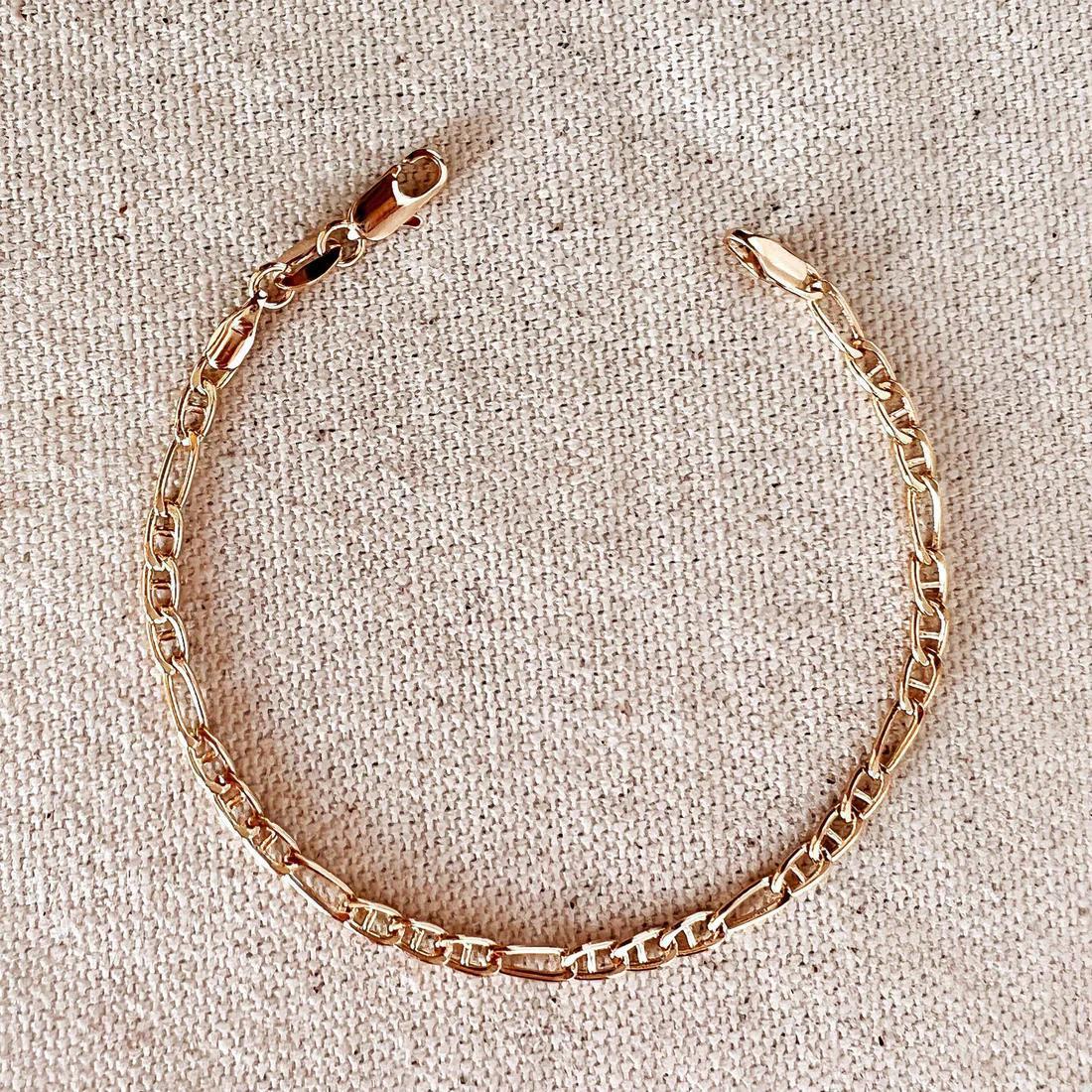 18k Gold Filled Figarucci Bracelet