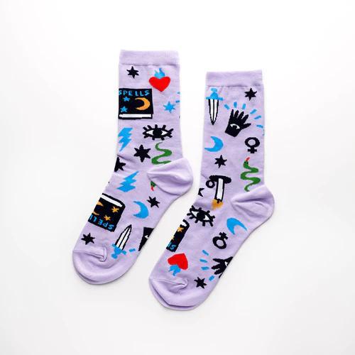 Witchy Mystic Spells  Women's Crew Socks