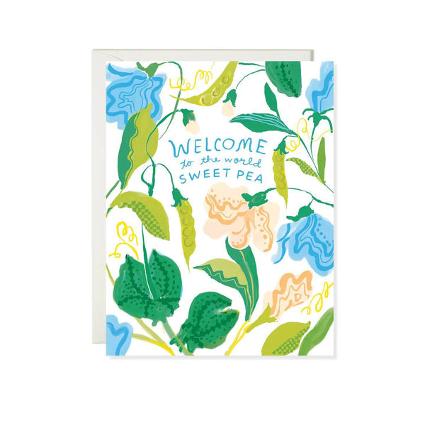 Sweet Pea Baby Card