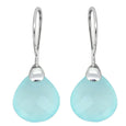 Sterling Silver Aqua Chalcedony Earrings