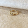 Gold Filled Rectangle Solitaire Ring