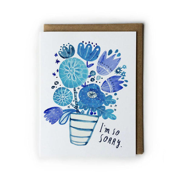 Blue Bouquet Sympathy Card