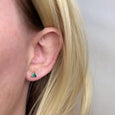 Emerald 5mm CZ Triangle Stud