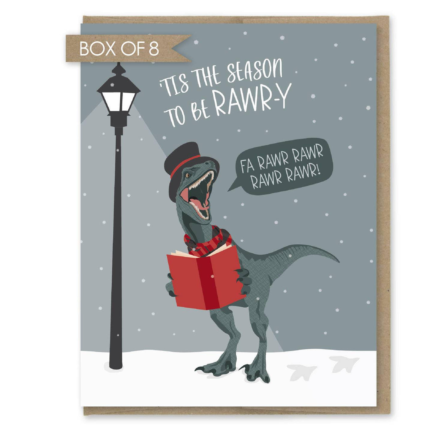 RAWR-Y Raptor Holiday Cards - Set of 8