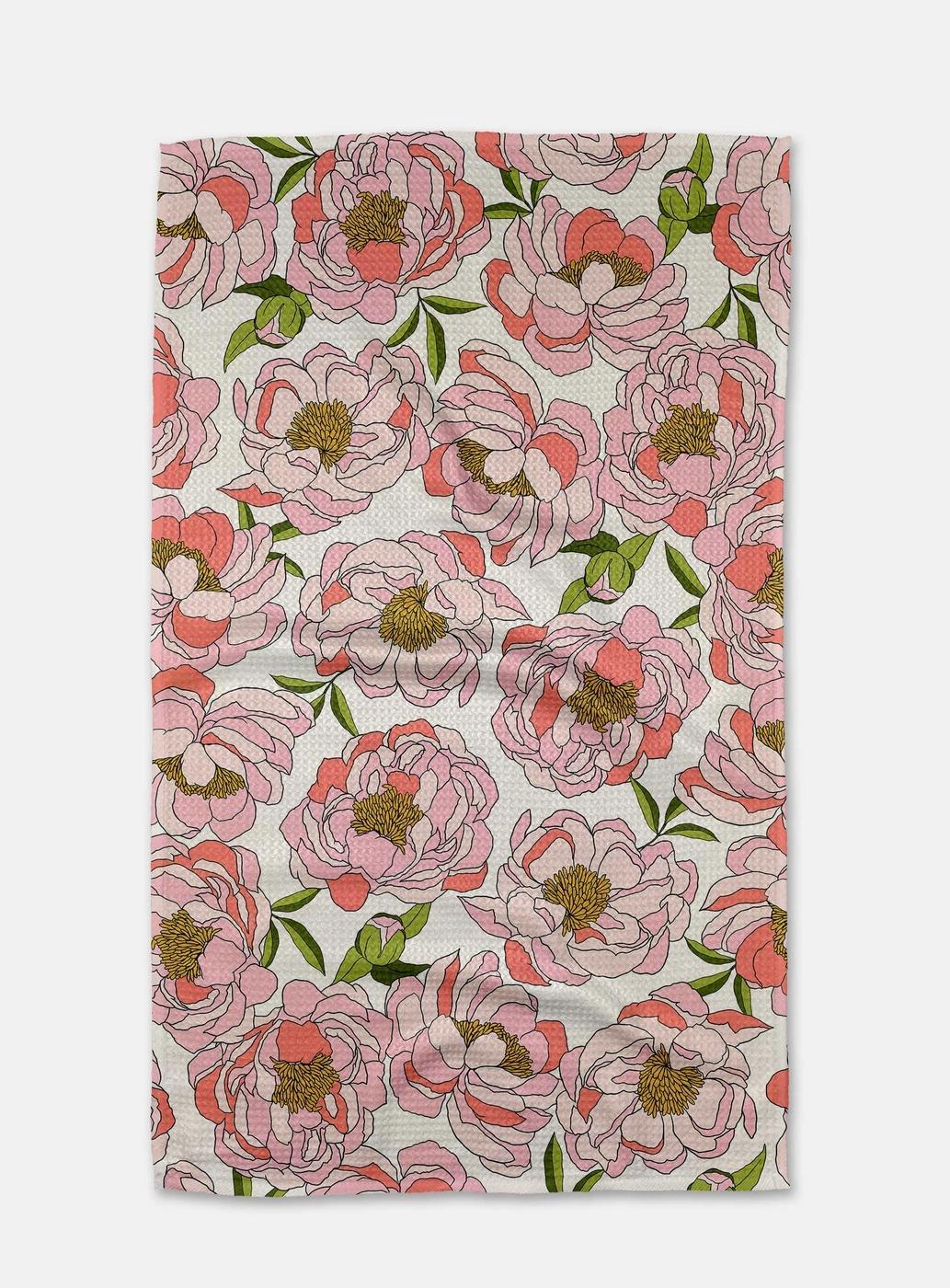 Peony Paradise Tea Towel