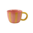 Hand Painted Stoneware Striped Mug, 10 oz.