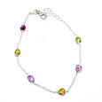 Faceted Tourmaline Sterling Silver Bracelet
