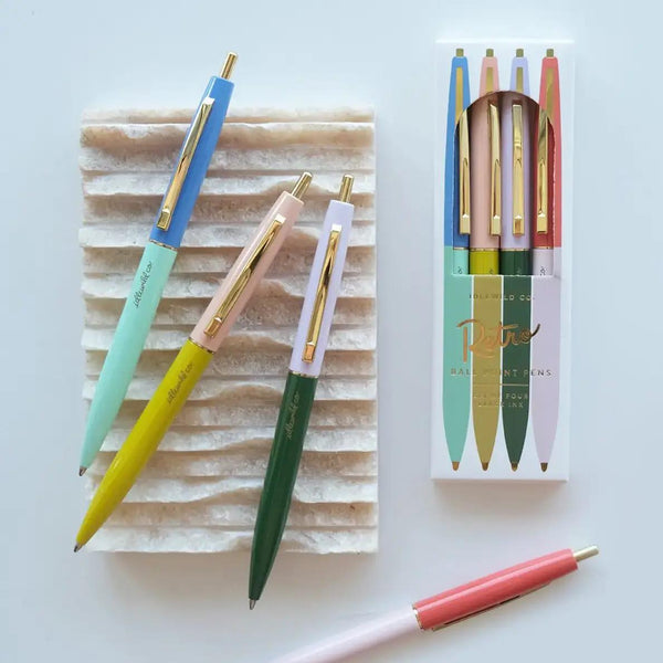 Slim Pens Set of Four, Duo-Tone Neons