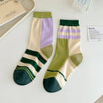 Rufia Asymmetric Striped Socks