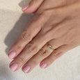 Gold Filled Rectangle Solitaire Ring