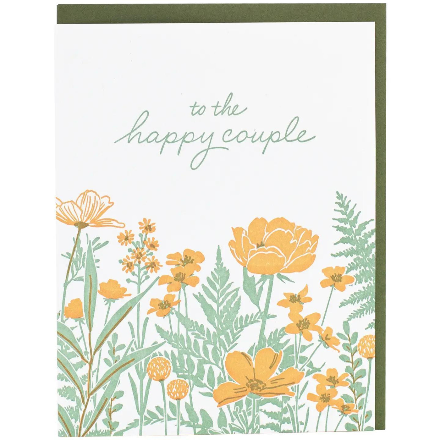 Field Of Flowers Wedding Card