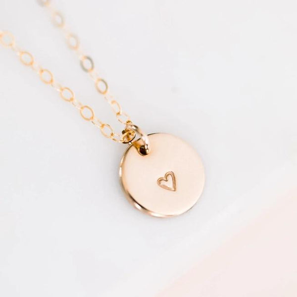 Heart Disk Necklace