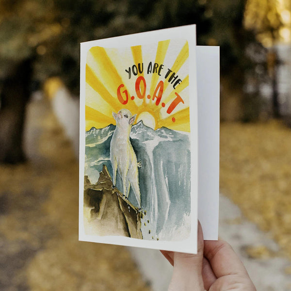 You Are The Goat Encouragement Card