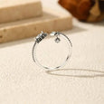 Celestial Marquise Sun Moon Adjustable Ring in Sterling Silver