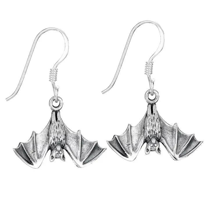 Bat Sterling Silver Earring