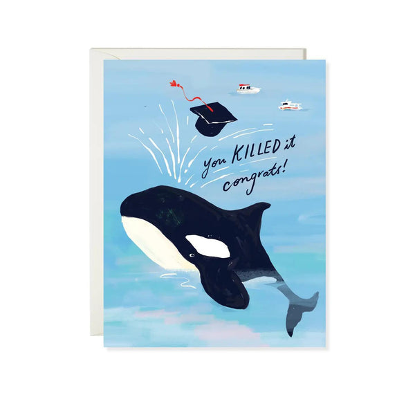 Killer Whale Grad Card