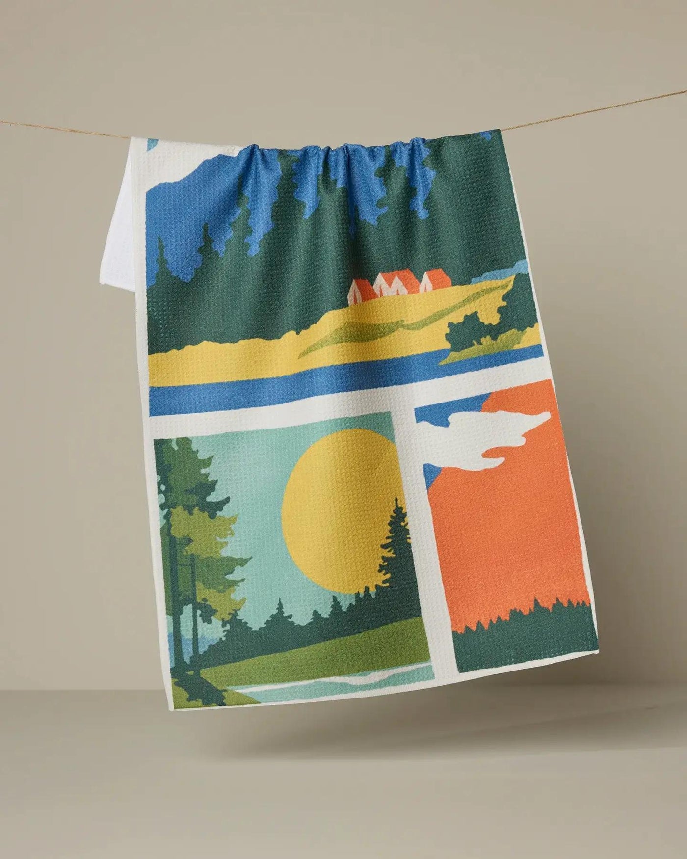 Happy Hiking Tea Towel