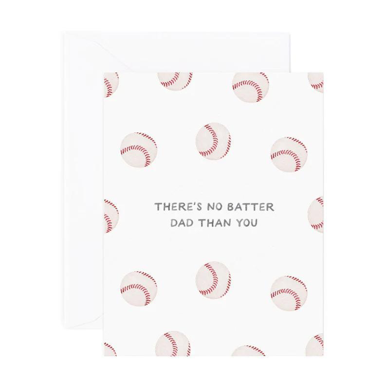 No Batter Dad Baseball Father's Day Card