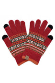 Aztec Pattern Knit Touch Gloves