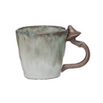 Stoneware Mushroom-Handled Mug
