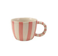 Hand Painted Stoneware Striped Mug, 10 oz.