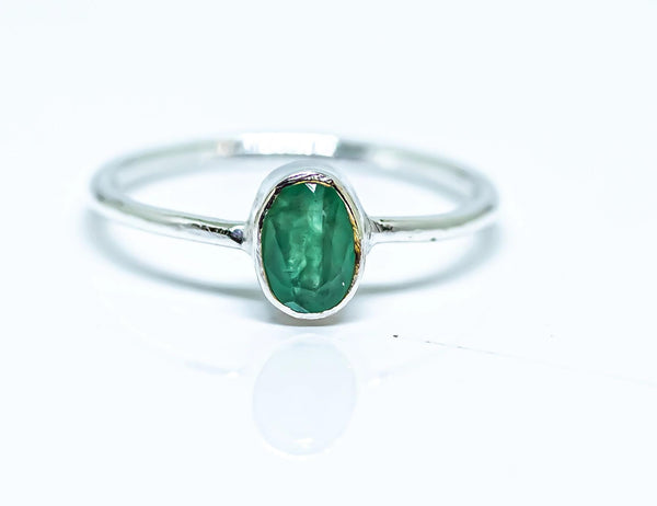 Emerald Ring Sterling Silver
