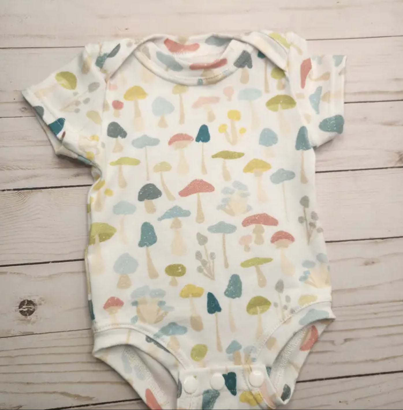 Mushroom Infant Short Sleeve Bodysuit