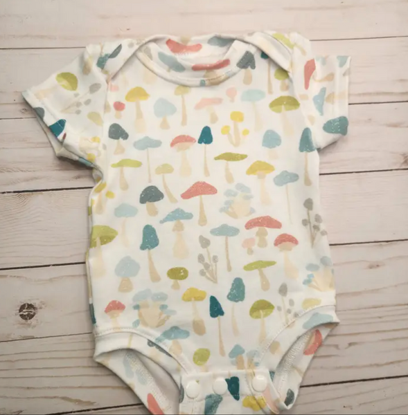 Mushroom Infant Short Sleeve Bodysuit
