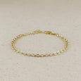 18k Gold Filled Diamond Cut Chain Bracelet